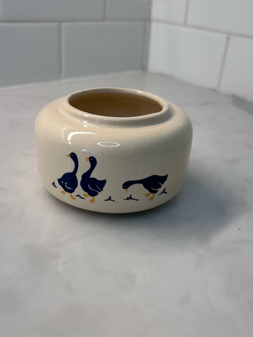 Blue Geese vase